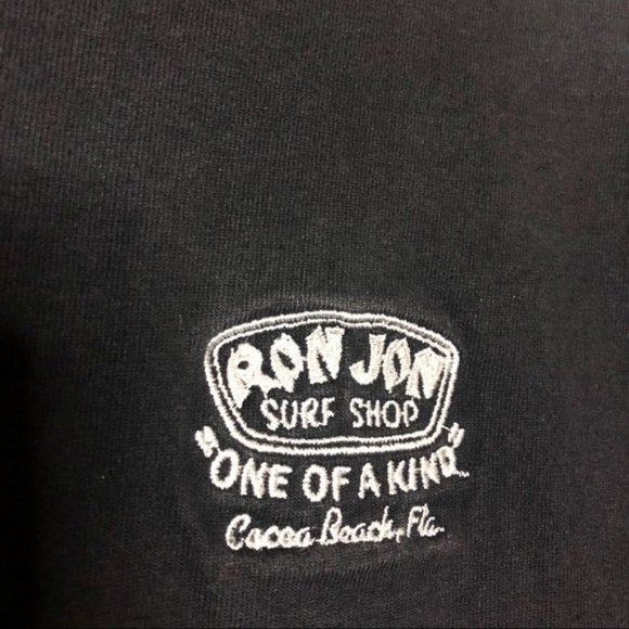 Vintage Ron Jon Surf Shop Embroidered Black Tee ML - Picture 4 of 5